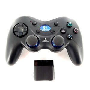 PlayStation 2 Logitech Wireless Action Controller G-X2D11 w/ Dongle Tested Works